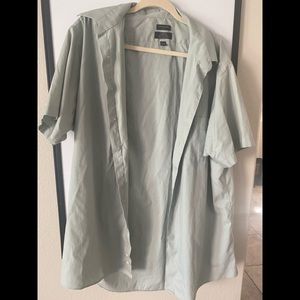 Mens short sleeve button up dress shirt